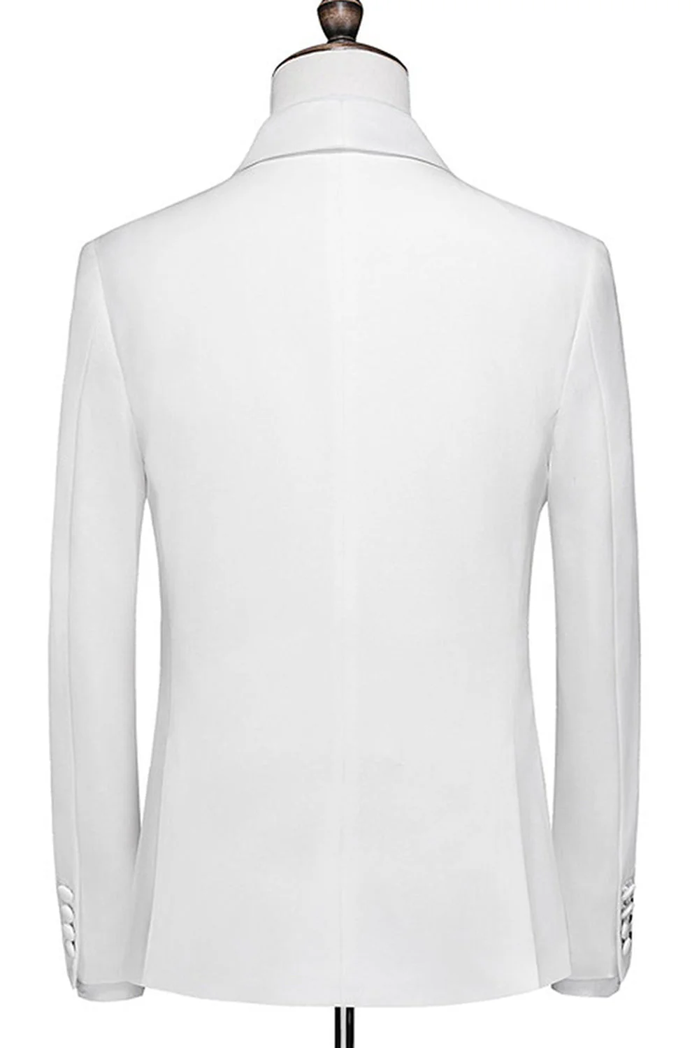 White 3 Pieces Shawl Lapel Men's Wedding Suits - Image 2