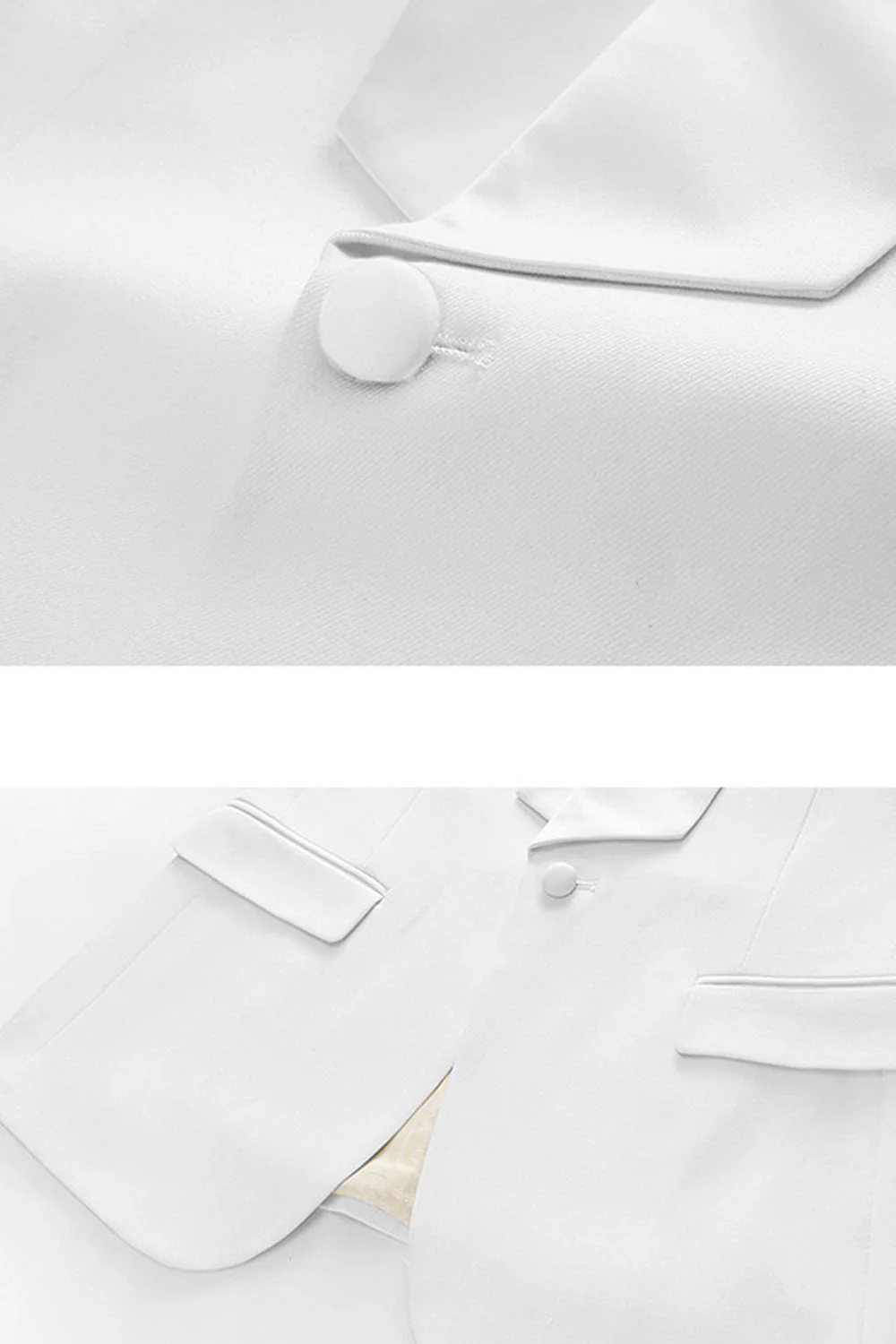 White 3 Pieces Shawl Lapel Men's Wedding Suits - Image 5
