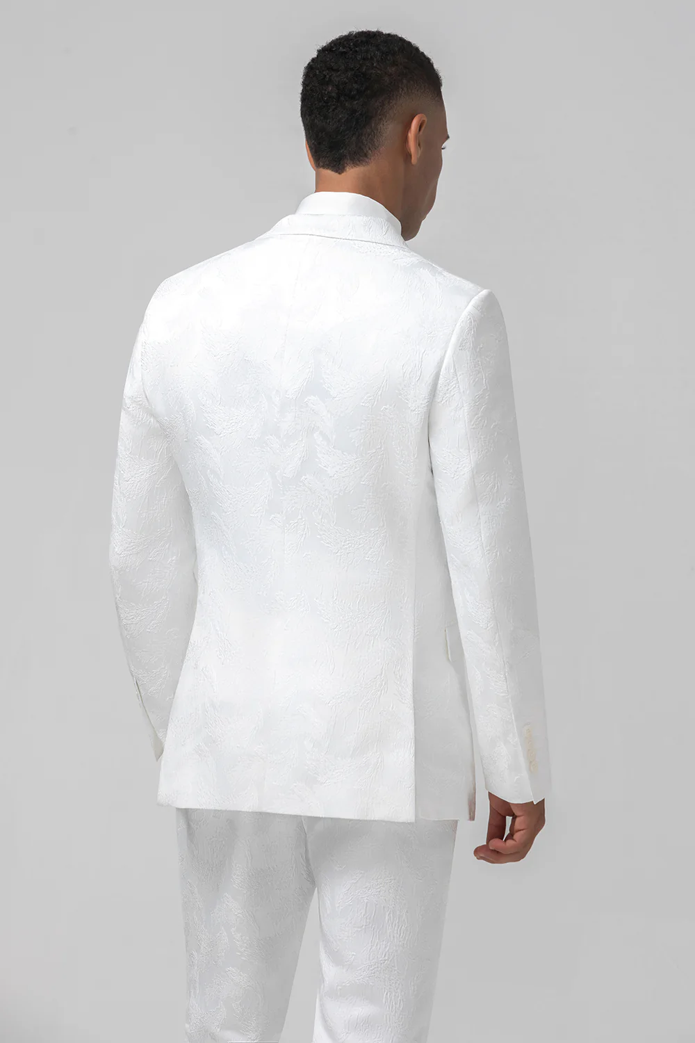 White Peak Lapel Double Breasted 2 Pieces Men's Suits - Image 5