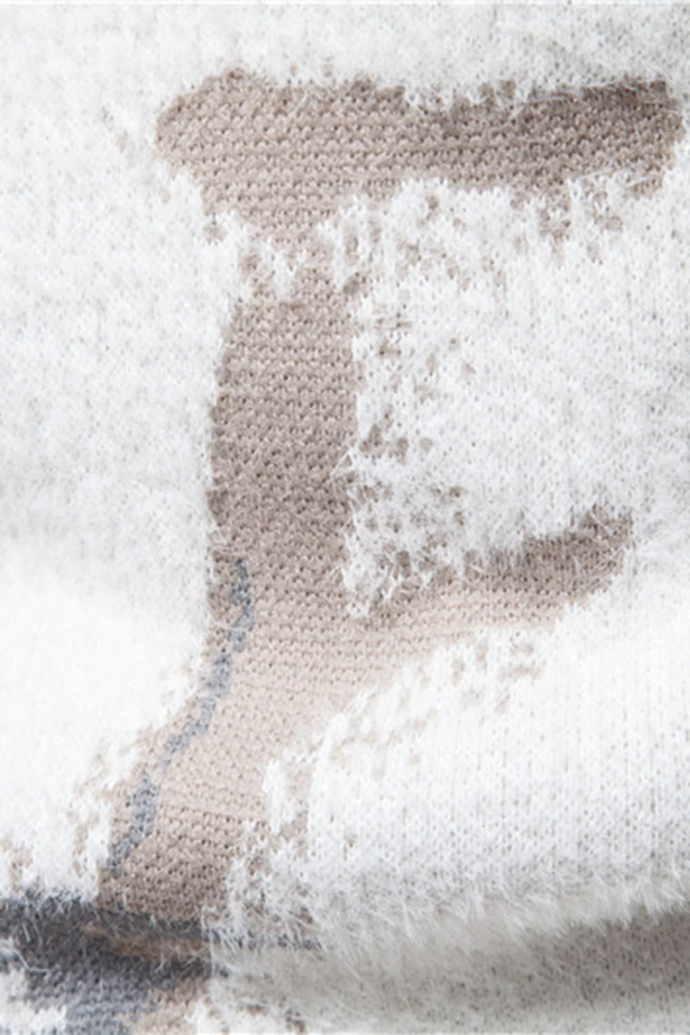White Round Neck Slim Fit Men's Sweater - Image 5