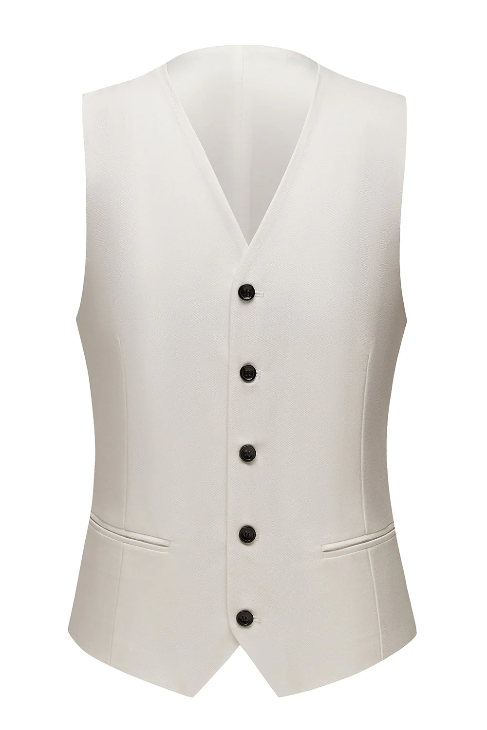 White Shawl Lapel 3 Pieces Men's Suits - Image 4