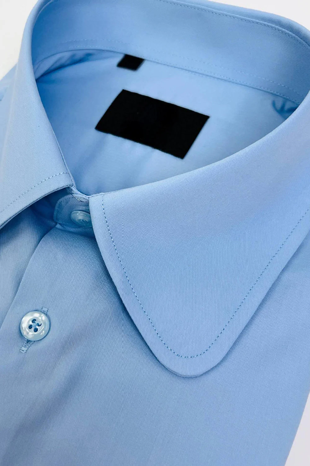 White Solid Long Sleeves Slim Fit Men's Suits Shirt - Image 10