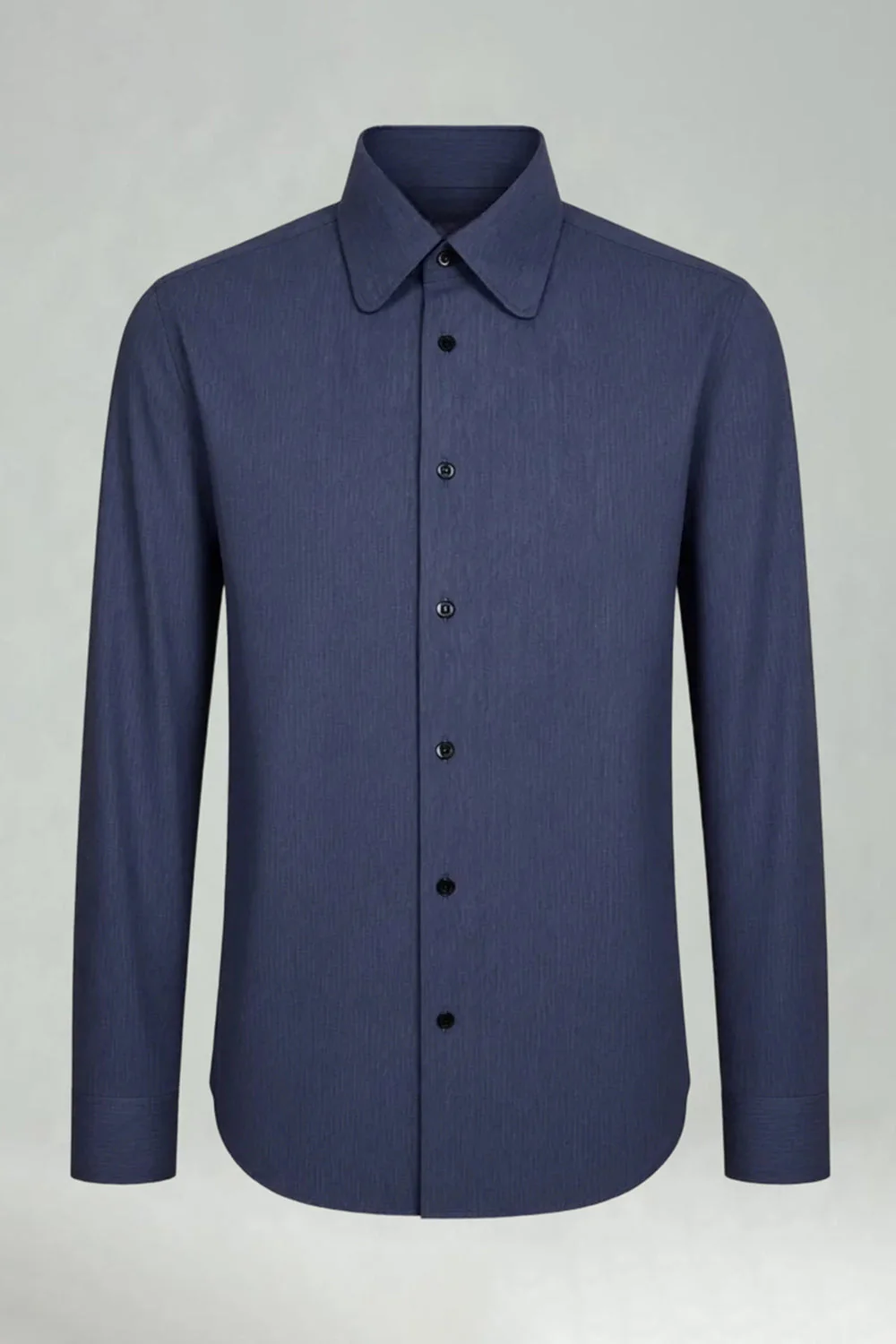 White Solid Long Sleeves Slim Fit Men's Suits Shirt - Image 5