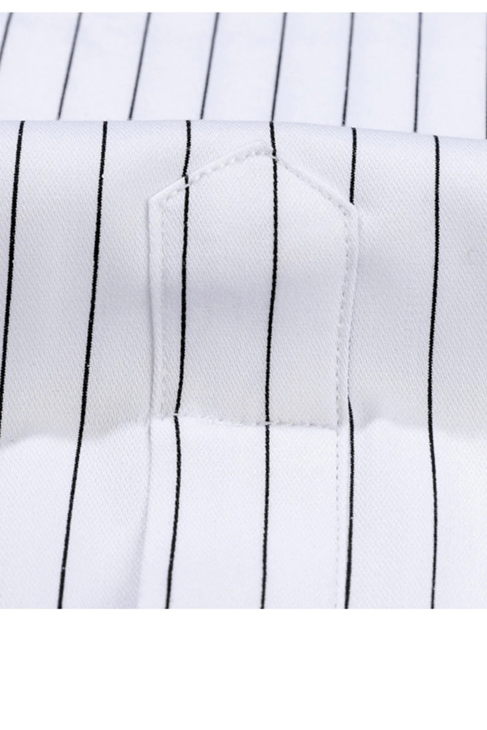 White Stripe Slim Fit Long Sleeves Men's Suits Shirt - Image 8
