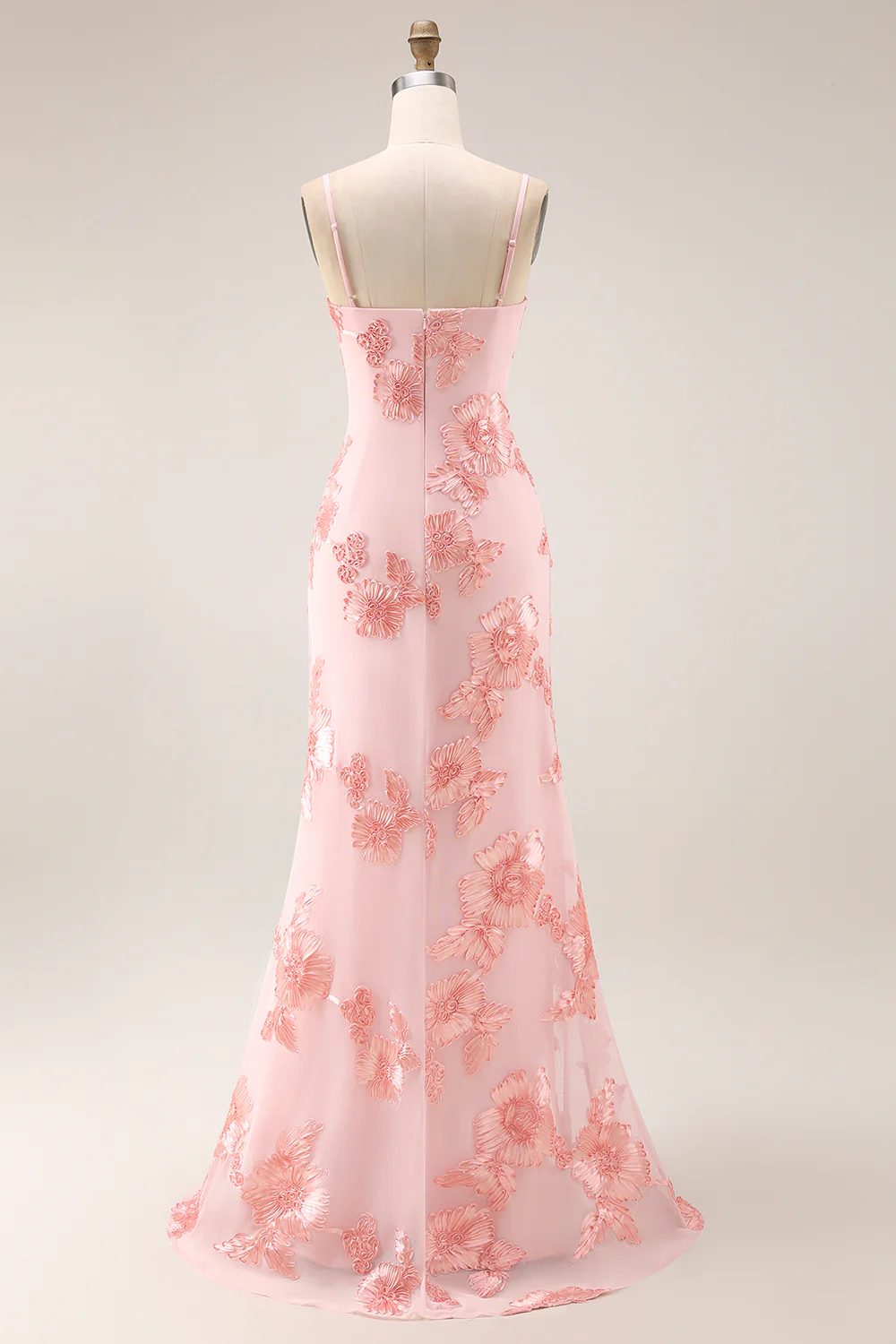 Yellow Sheath Floral Embroidered Long Prom Dress with Ruffle Slit - Image 13